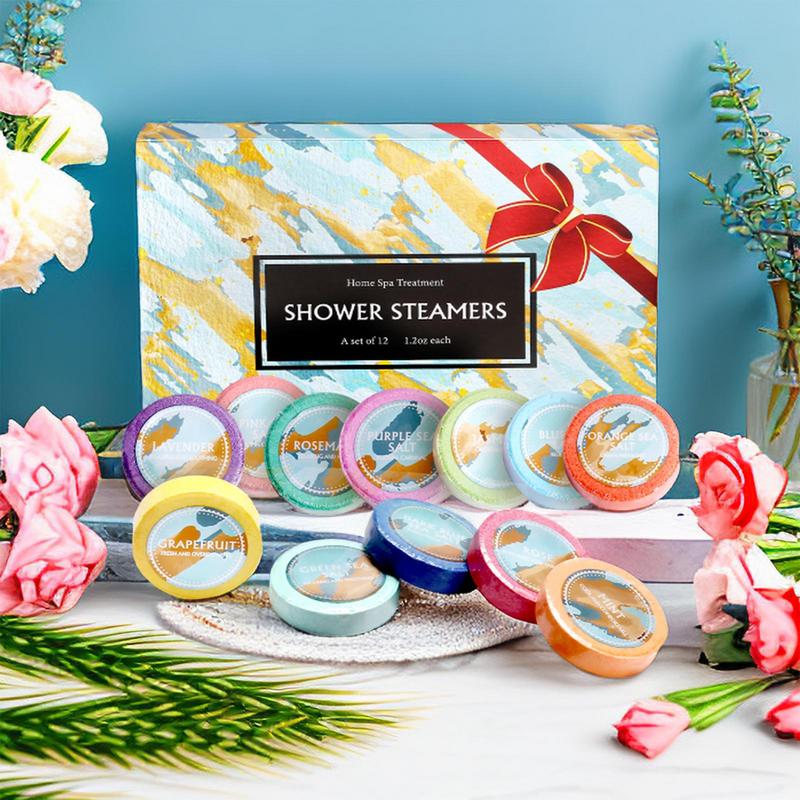 Shower Steamer Tablet - 12pcs Essence Oil Shower Tablets Plant