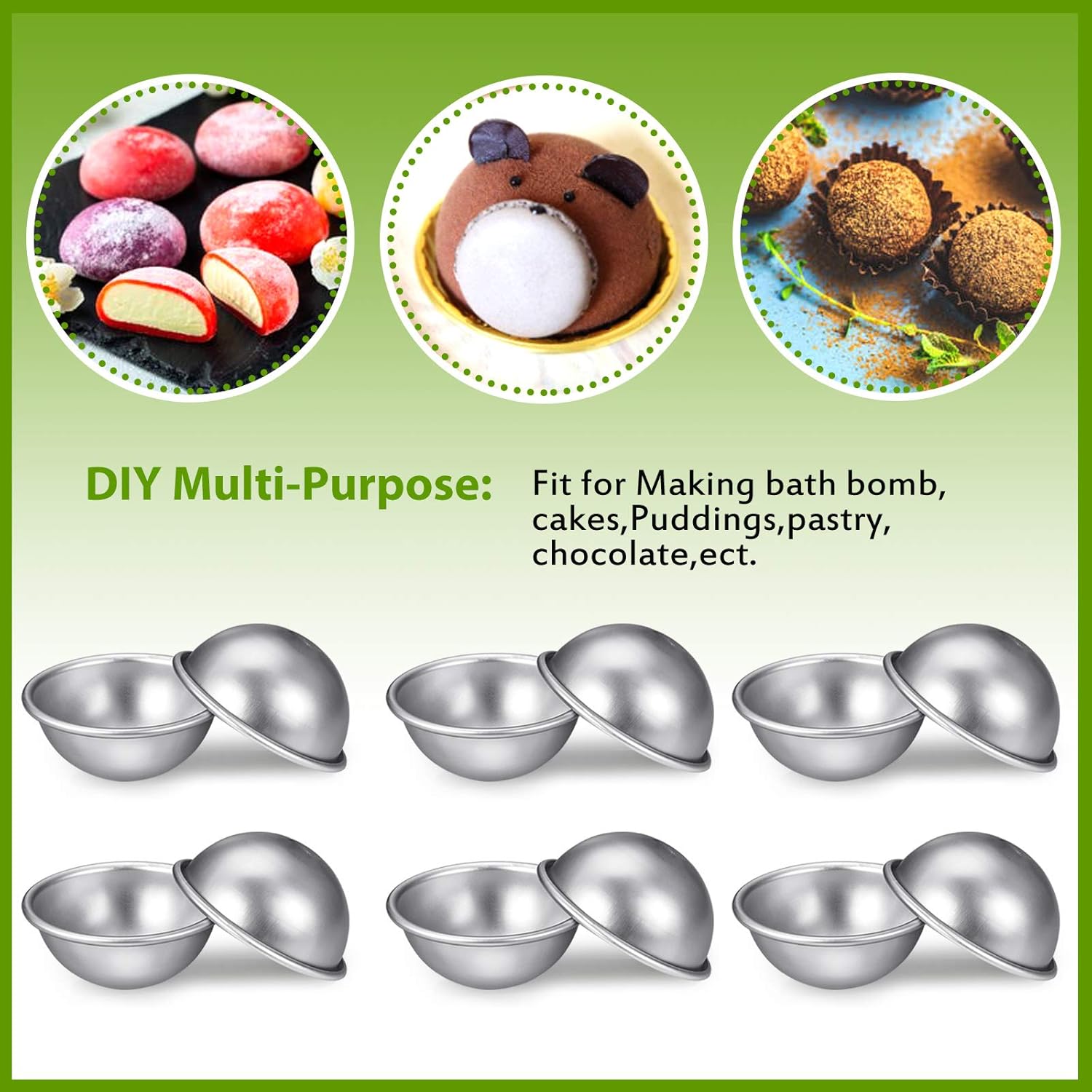 200p Extra Large 8cm Diameter  - Bath Bomb Mold recension och pris