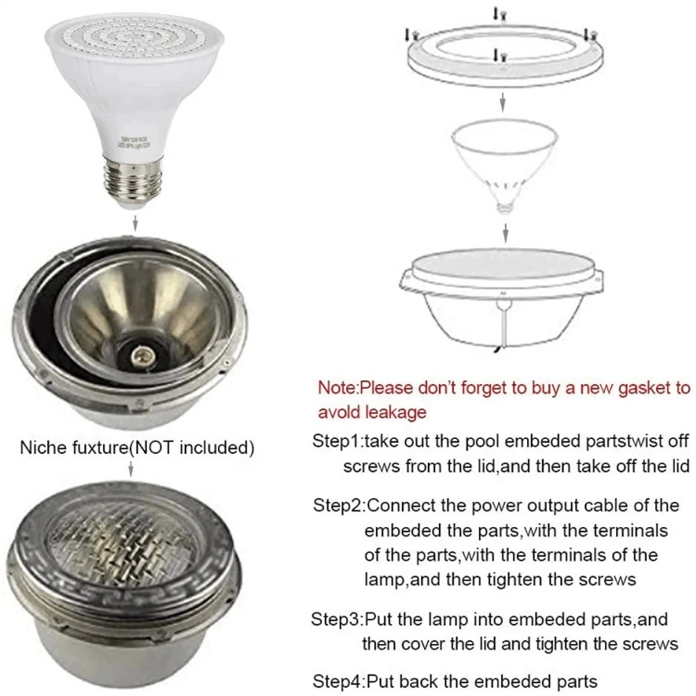 LED Swimming Pool Light E27 E2 - Xy Spa & Wellness Photos recension och pris