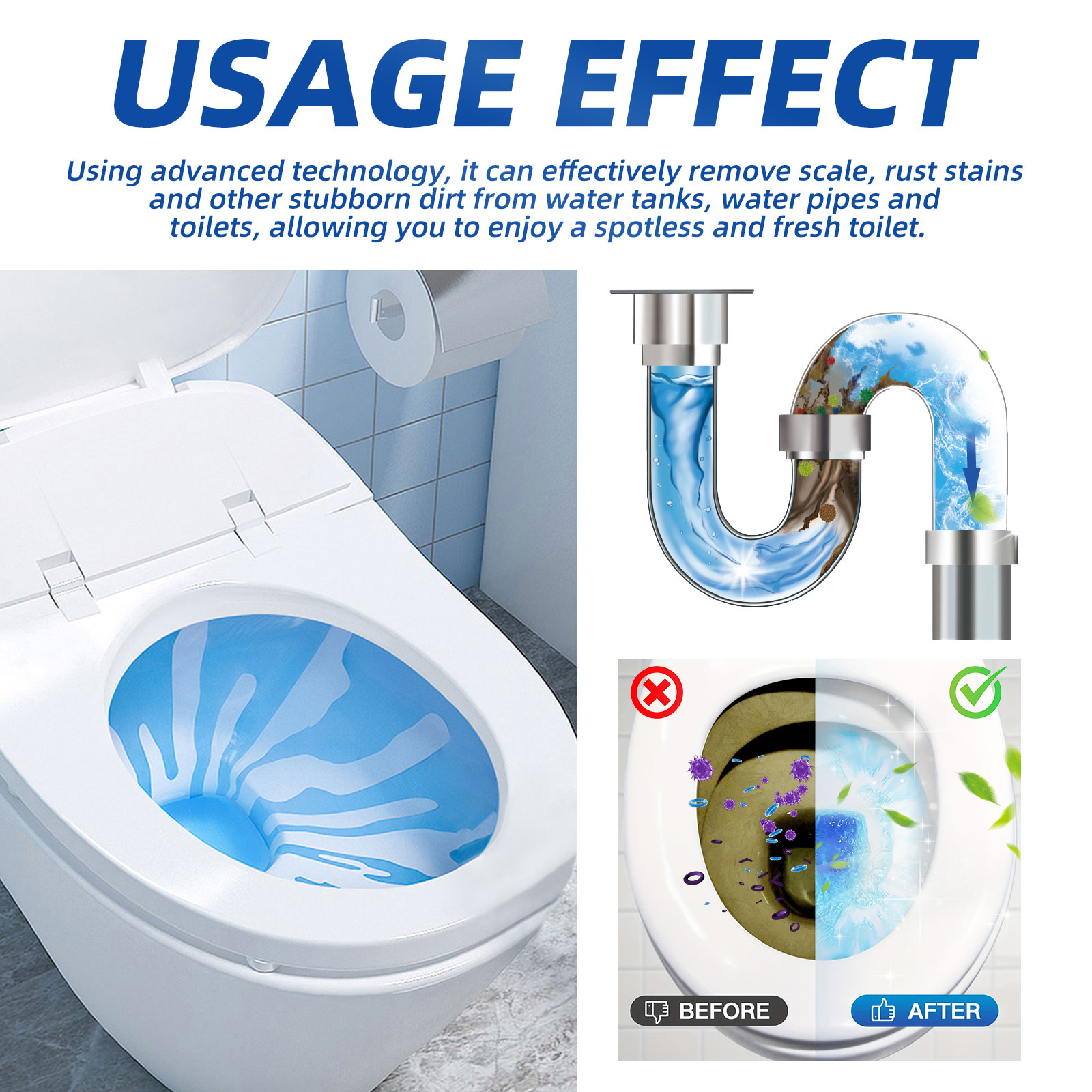 Toilet Bowl Cleaner Blocks Blu - Shower Steamer Tablet recension och pris